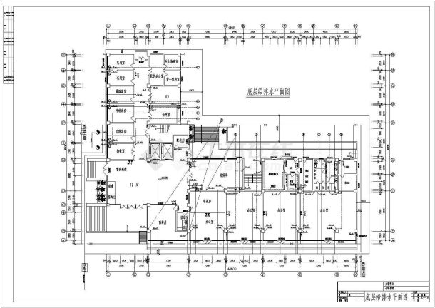 某六层L型县级医院给排水设计施工图-图一