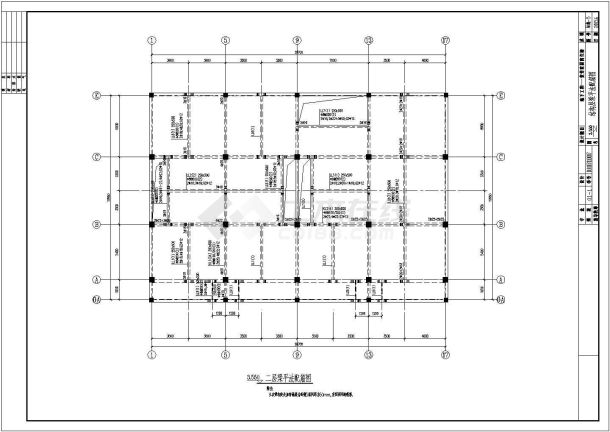 六层框架结构商住楼结构设计施工图（含计算书）-图一