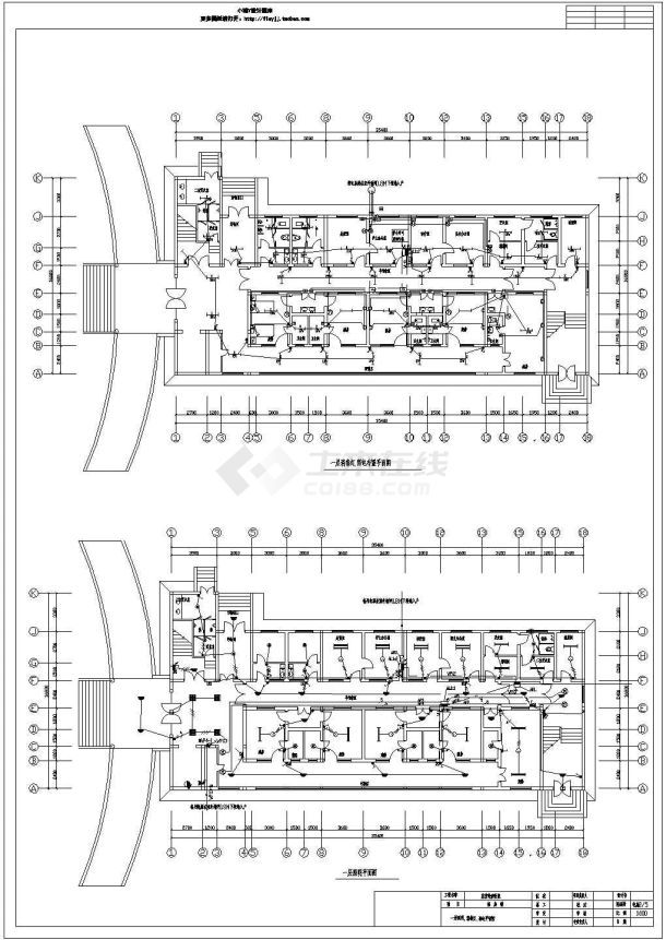 某3层传染病医院住院部综合楼电气设计图（砖混结构）-图一