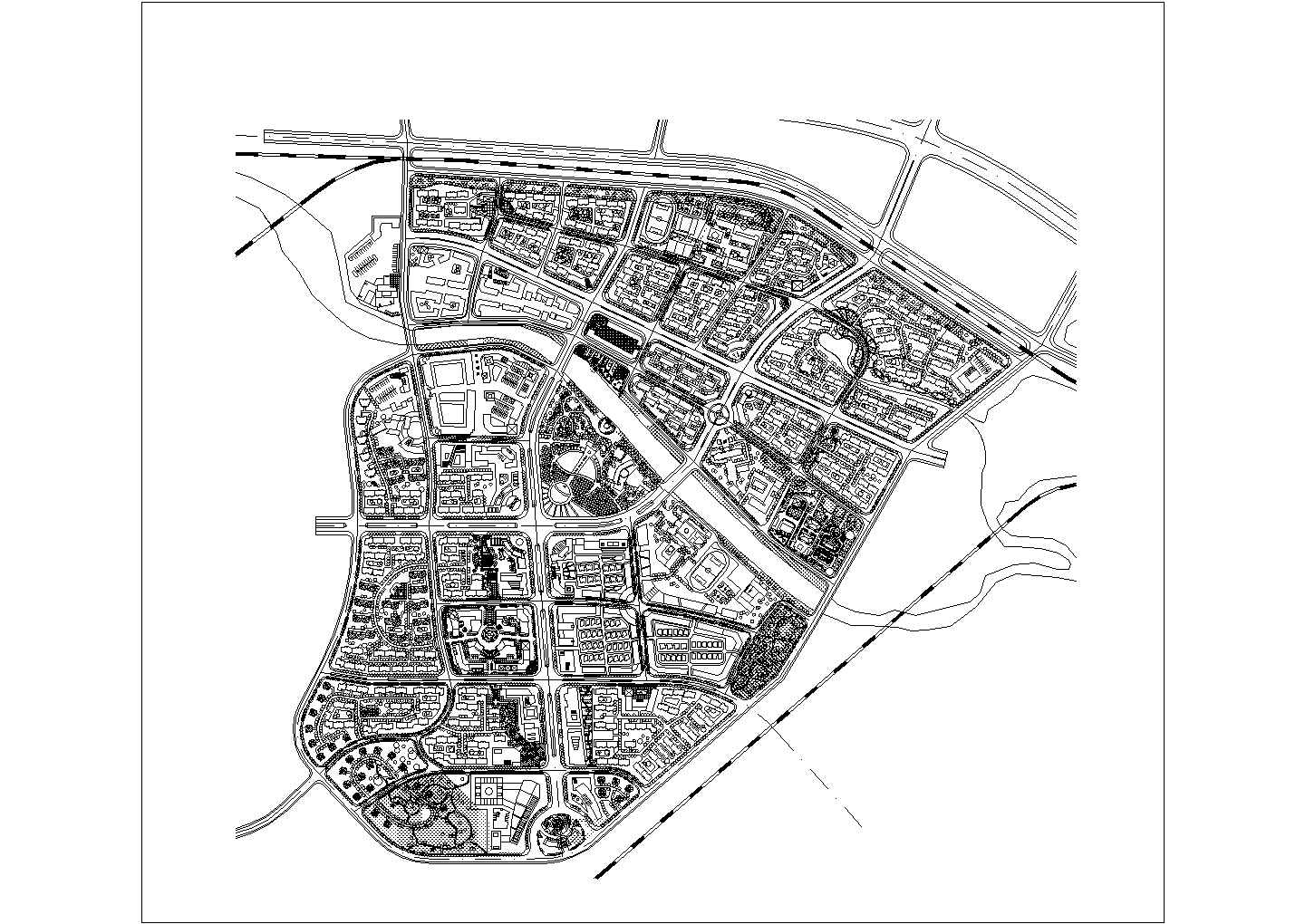 某城市一综合小区园林规划设计施工图