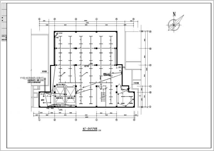 某地区机械式地下停车库电气设计图_图1