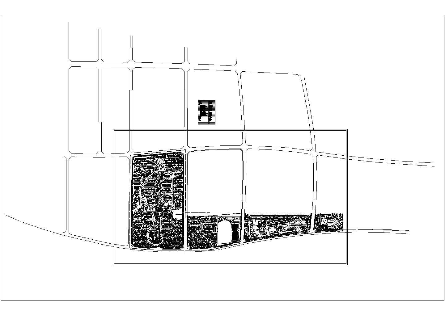 某市中心一综合小区园林绿化设计平面图