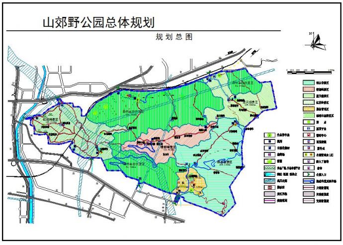 深圳某森林郊野公园总体规划cad平面施工图_图1