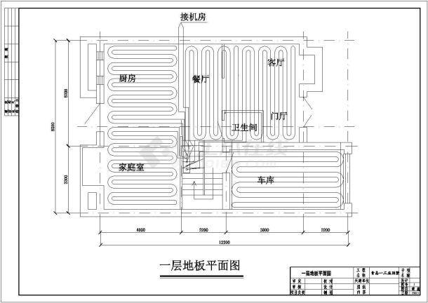 某整套三层别墅地源热泵CAD设计施工图-图一