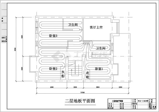 某整套三层别墅地源热泵CAD设计施工图-图二