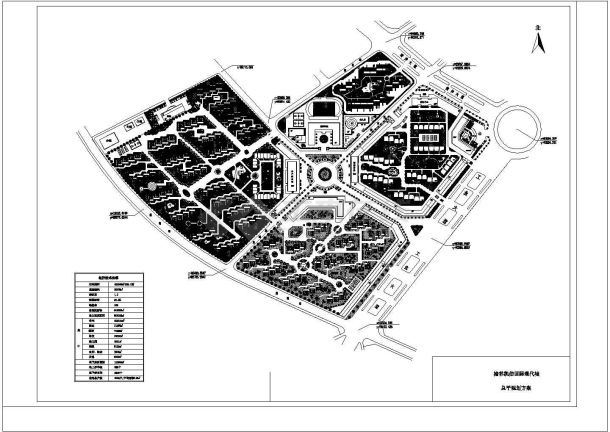 某小型现代城景观规划方案CAD图纸-图一
