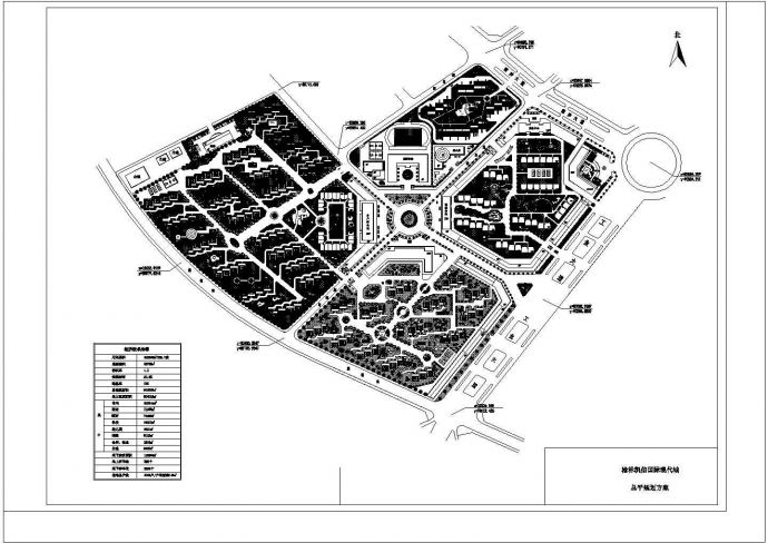 某小型现代城景观规划方案CAD图纸_图1