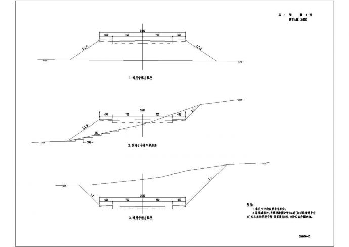 某大院完整市政道路设计图纸（CAD）_图1