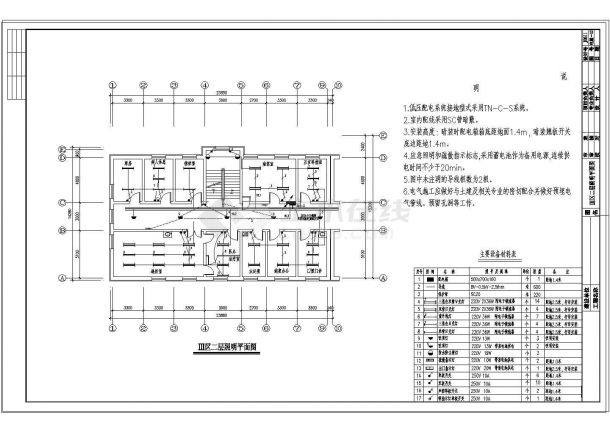 某县城医院综合楼建筑电气设计图纸-图二