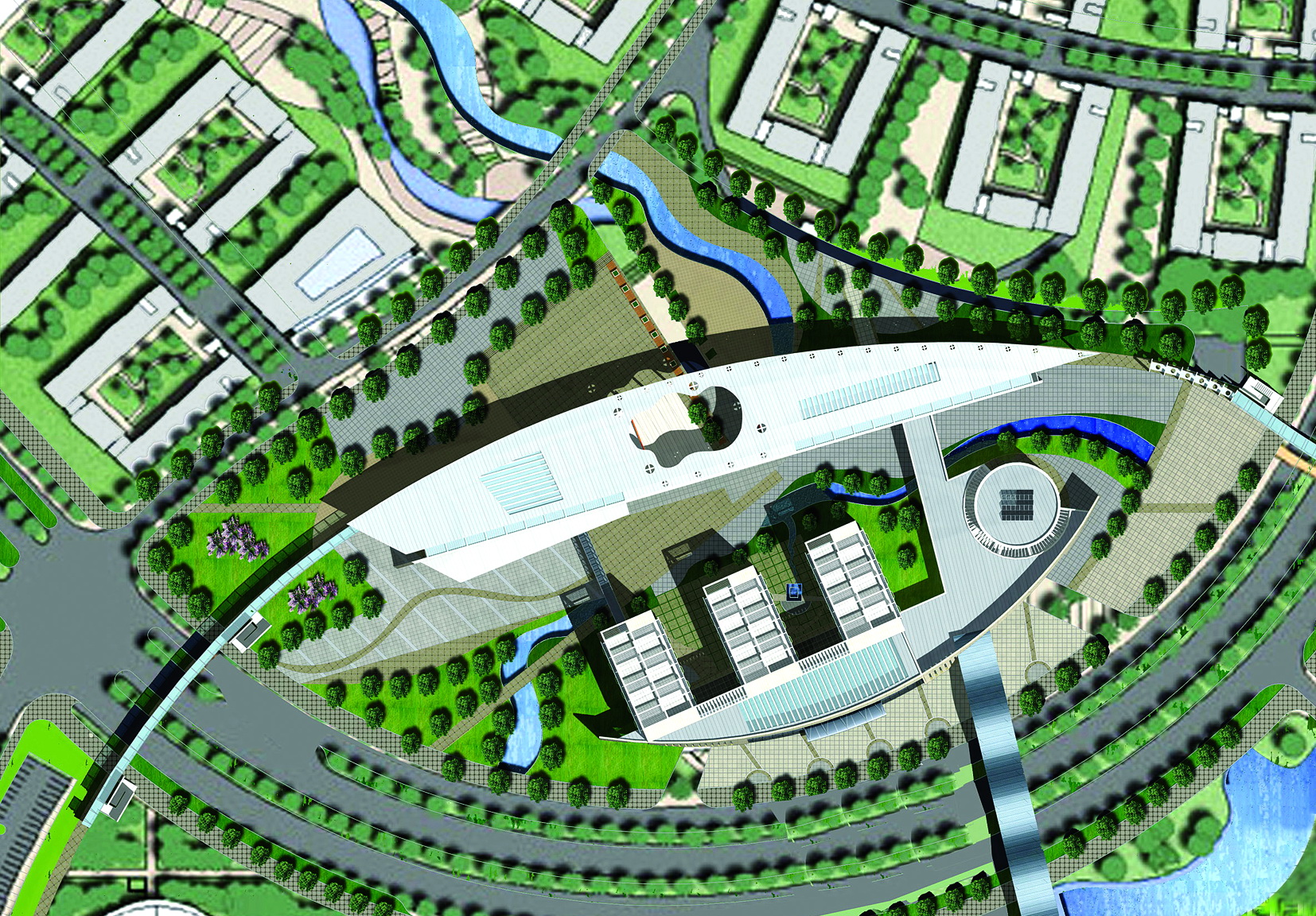 【广州】某大学城建筑景观规划设计方案