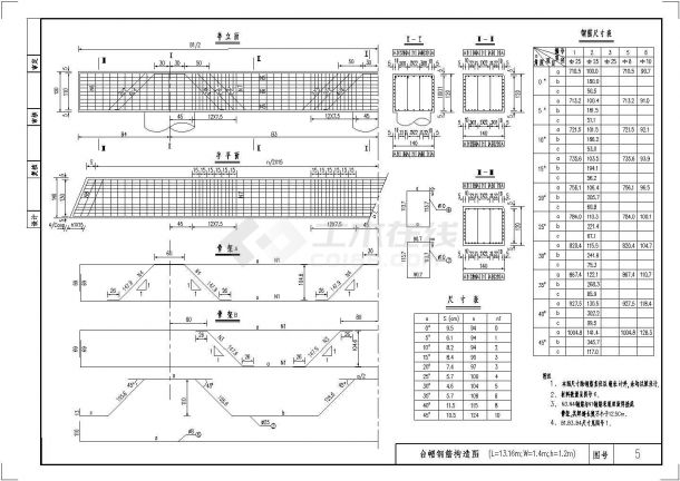 全套下部桥台建筑设计图CAD-图二