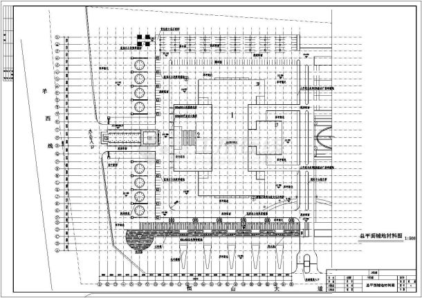 四川科技园景观工程CAD平面布置参考图-图二