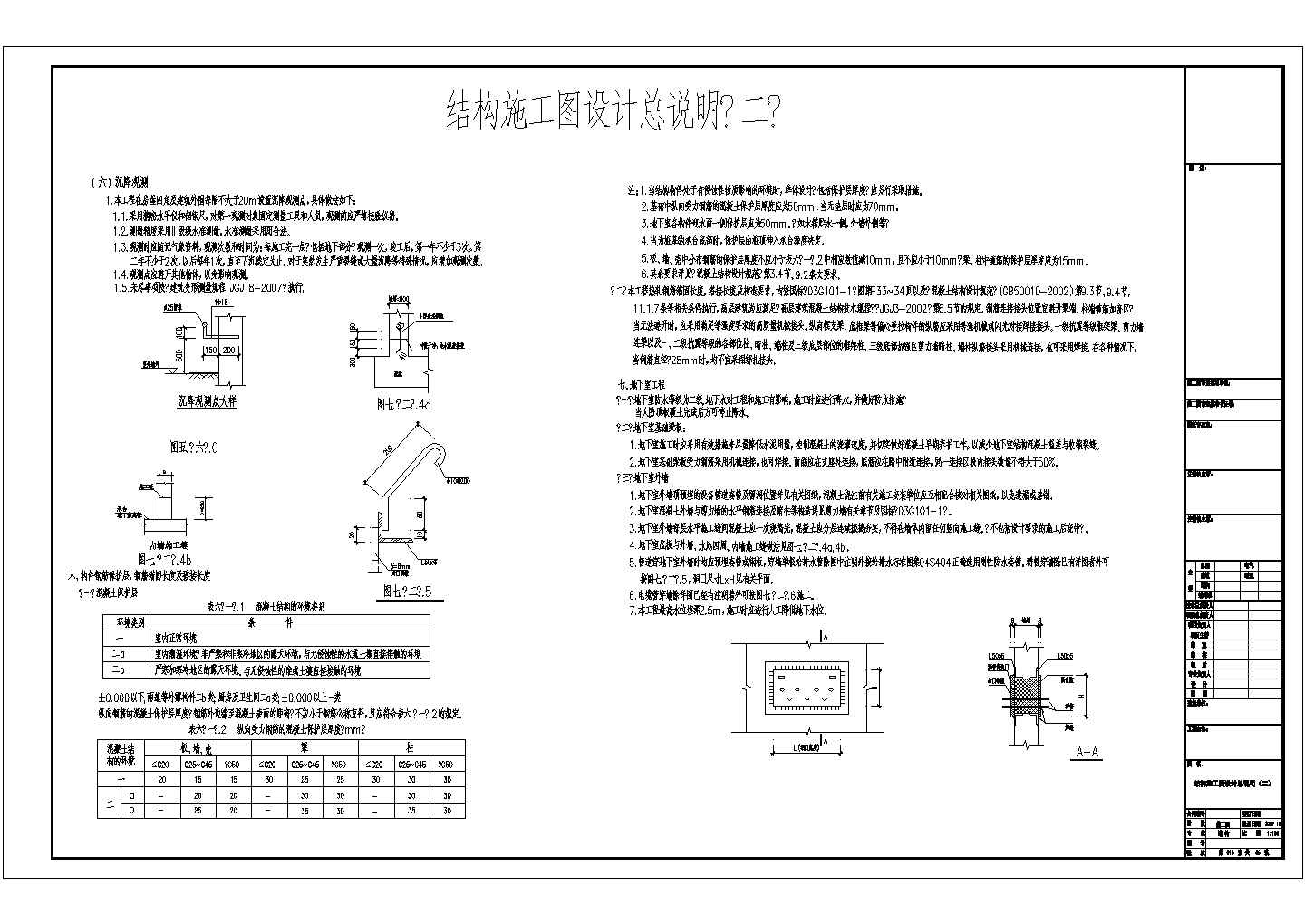 某医院综合楼地基基础节点构造详图