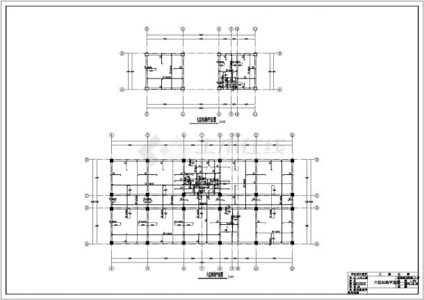 某地上五层框架结构教学楼毕业设计结构图-图一