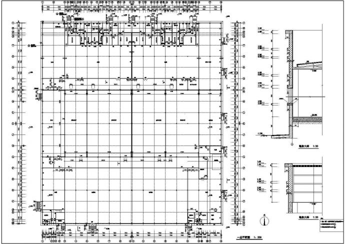 比较实用的一层食品厂房建筑设计CAD图纸_图1