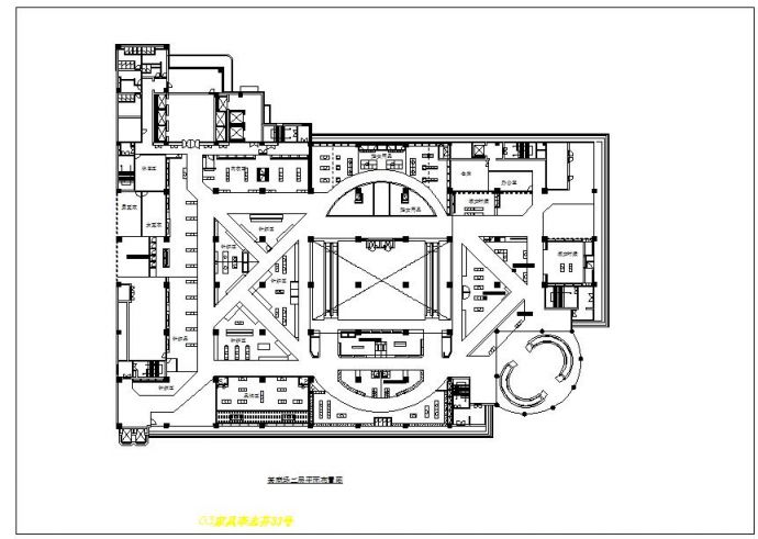 大型购物中心二层服饰类商场设计图纸_图1