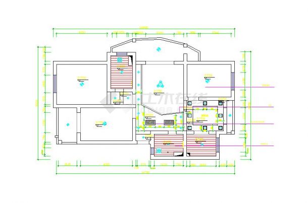 三房两厅一厨三卫一阳台住宅装修设计图纸（全套）-图二