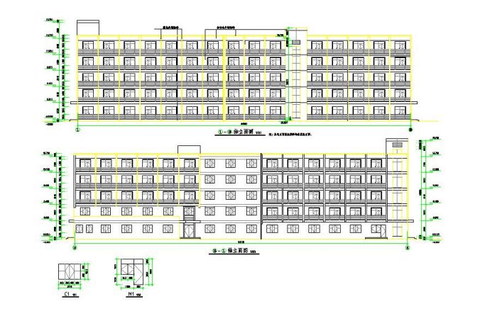 五层L型宿舍楼建筑全套CAD施工图纸_图1