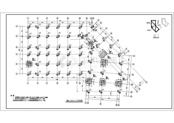 底框结构办公楼结构设计CAD施工图-图二