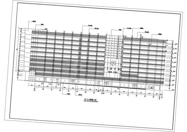 十层知名百货商场建筑设计图（高层办公娱乐）-图二