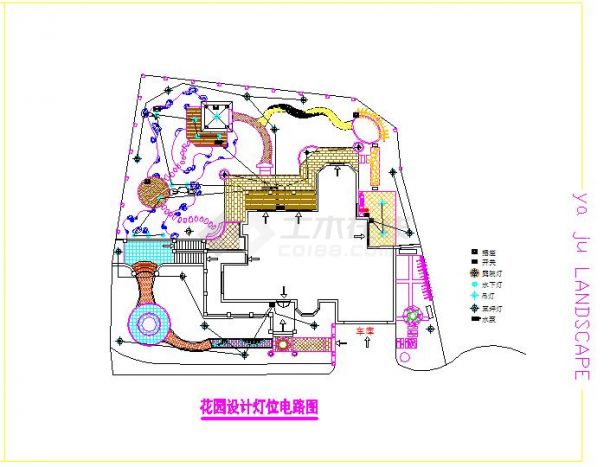 大型棕榈泉庭院设计方案cad图纸（比较详细）-图一