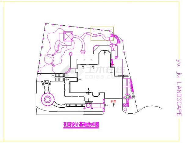 大型棕榈泉庭院设计方案cad图纸（比较详细）-图二