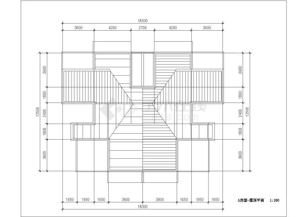 住宅小区多层住宅楼建筑设计施工图-图一