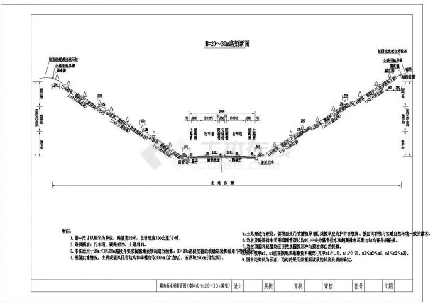 26米路基施工图设计24张CAD（标准横断面特殊路基）-图二