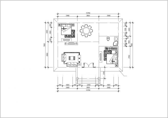 二层别墅建筑结构水电cad图(28张）_图1