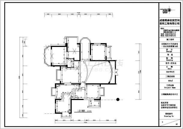 【成都】世纪之城天鹅湖花园地中海风格二层别墅装修设计方案CAD图纸-图二