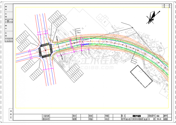 双向二车道城市支路工程全套施工图（130张道路交通设施绿化）-图二
