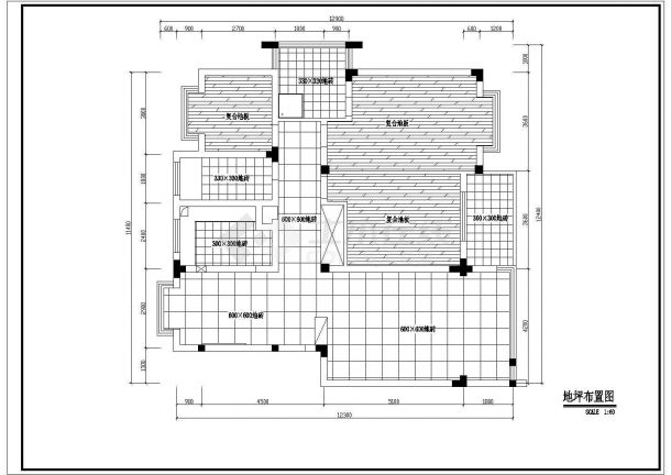 某住宅装修设计施工图纸（CAD）-图一