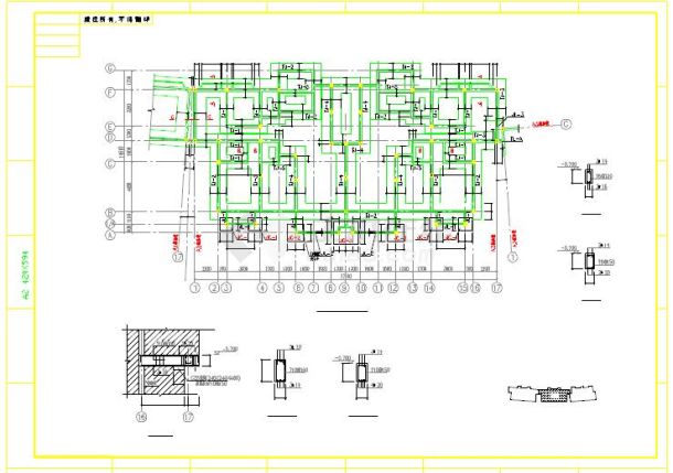 六层砖混结构住宅楼结构设计CAD施工图-图一