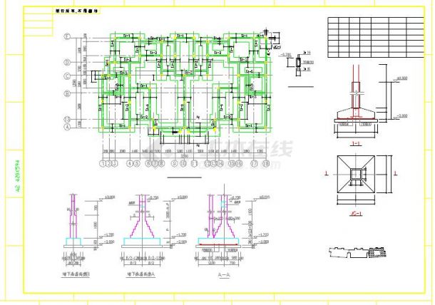 六层砖混结构住宅楼结构设计CAD施工图-图二