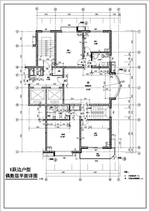 [方案]某高层住宅户型设计cad图-图二