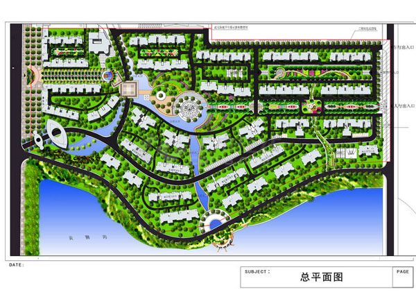 【武汉】某高档小区景观规划方案设计-图一