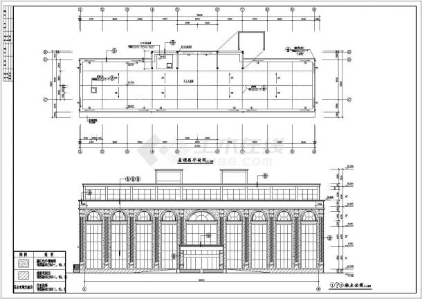 欧式风格多层办公楼建筑CAD设计施工图-图一