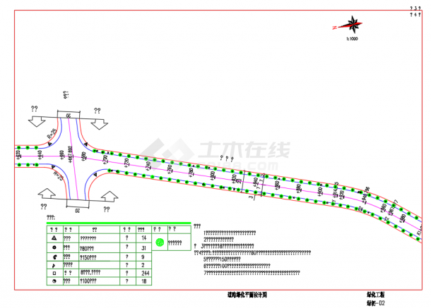 双向二车道工程绿化设计施工图（路幅宽20m）-图一