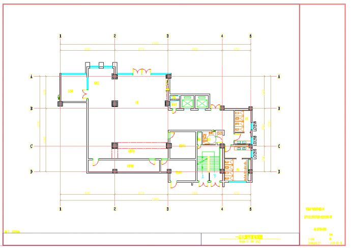 某公司装修设计土建施工图（装修面积约407平方米）_图1