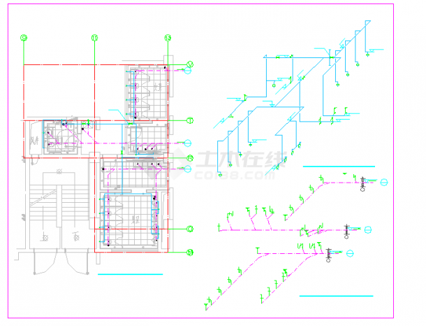 某公司装修给排水设计CAD施工图-图一