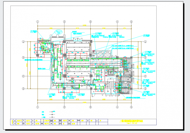 公司装修暖通系统规划CAD套图-图一