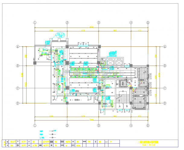 公司装修暖通系统规划CAD套图-图二