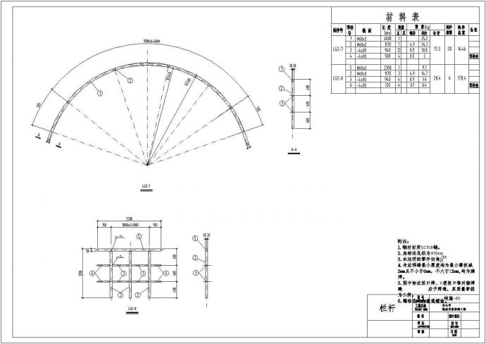 某公司配套完善炼钢工程钢梯栏杆详图_图1