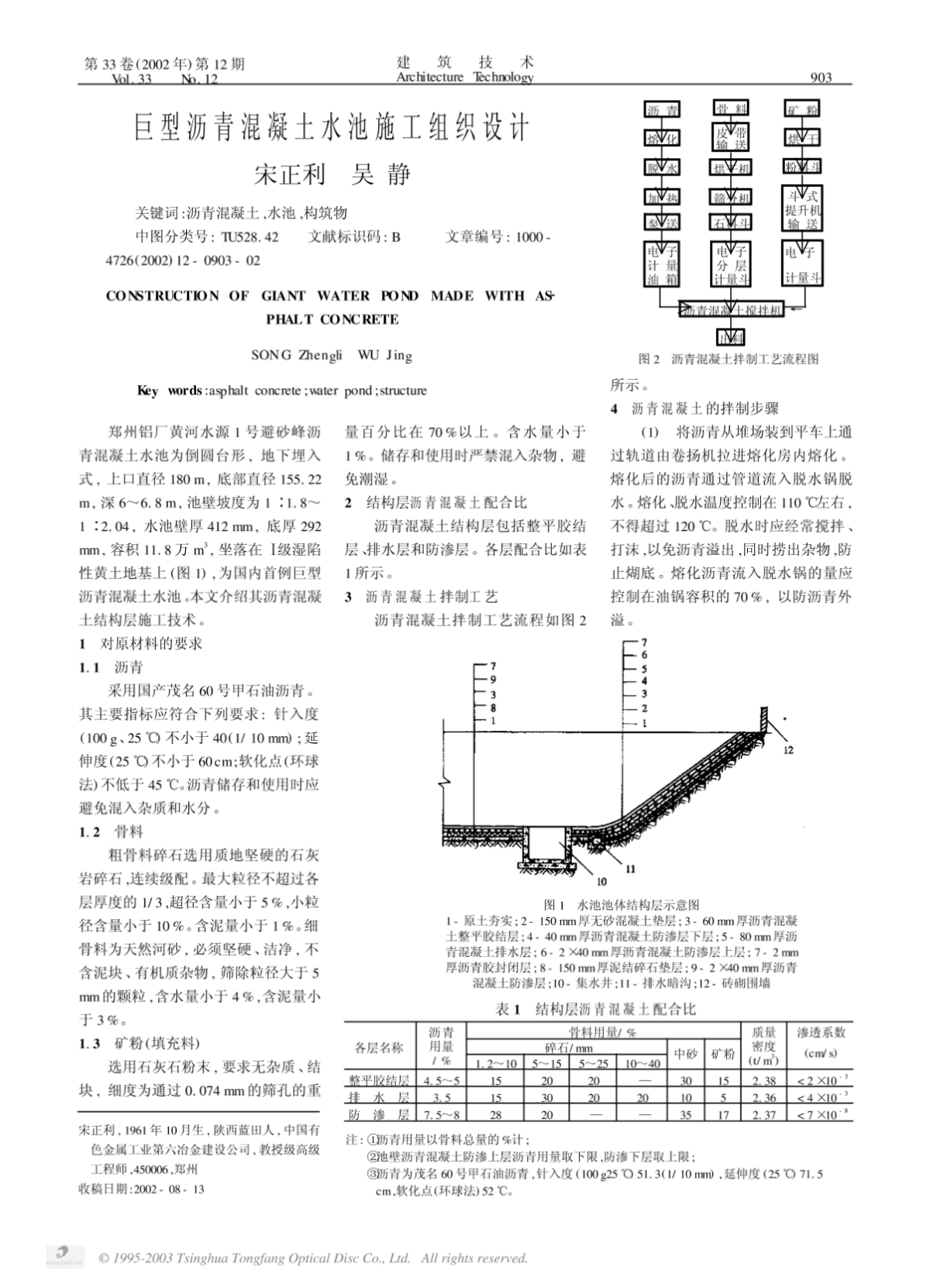 巨型沥青混凝土水池施工组织设计-图一