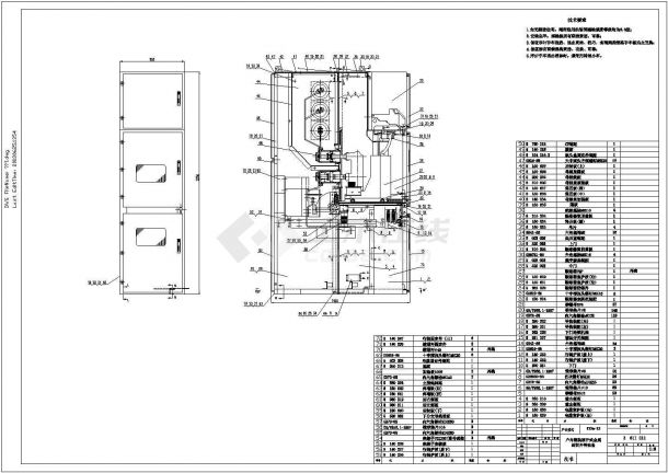 某地区KYN96-12高压柜完整设计施工图纸-图二
