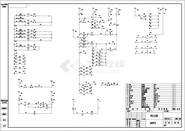 某全套电气设备原理线路完整设计图纸-图一