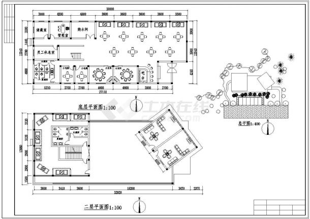 扬州竹院茶室平面图图片