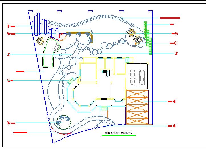 别墅庭院设计总平面及细部详图CAD（全套）