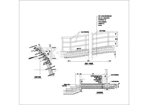 台阶坡道cad大样图-图一