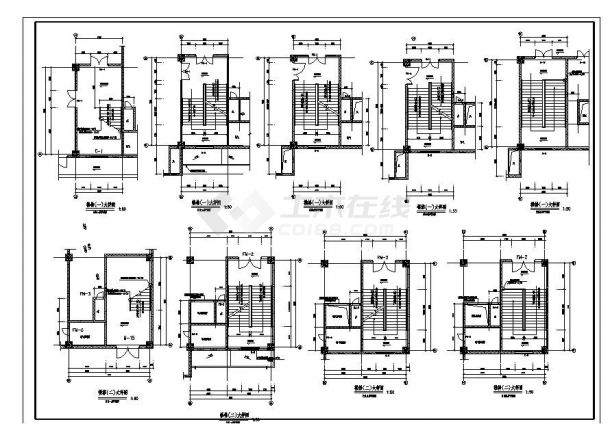 某大型商场建筑施工面板CAD图-图一